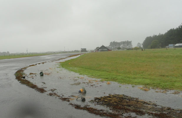 Runway Lights Destroyed by Lightning