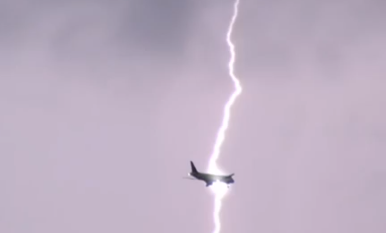 Lightning Strikes Aircraft