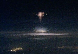 Sprites seen above storms